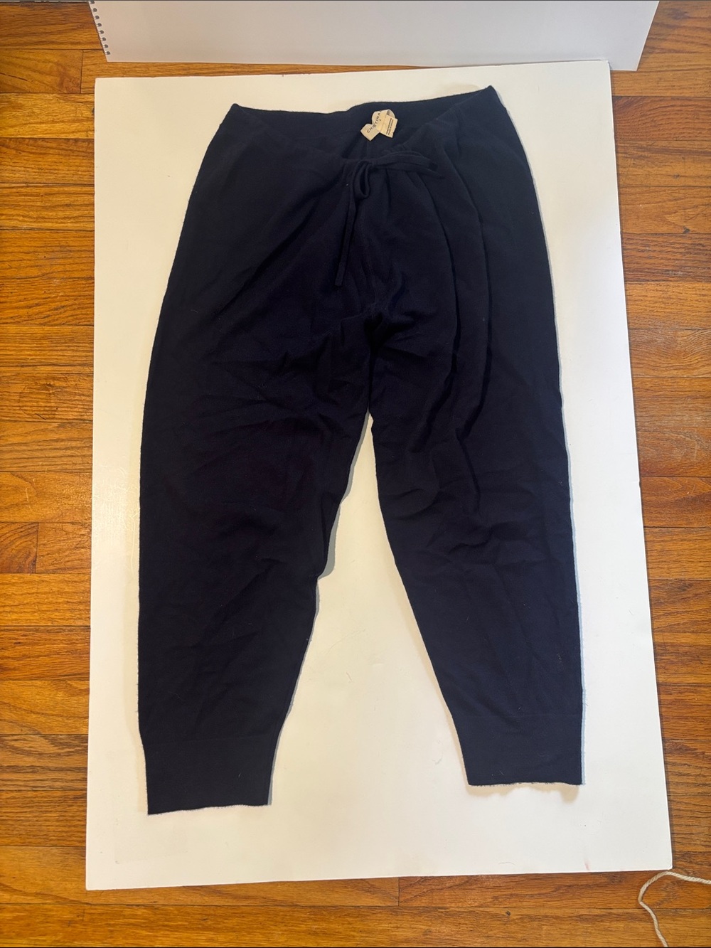 Christina navy blue Women's cashmere drawstring Jogger Pants